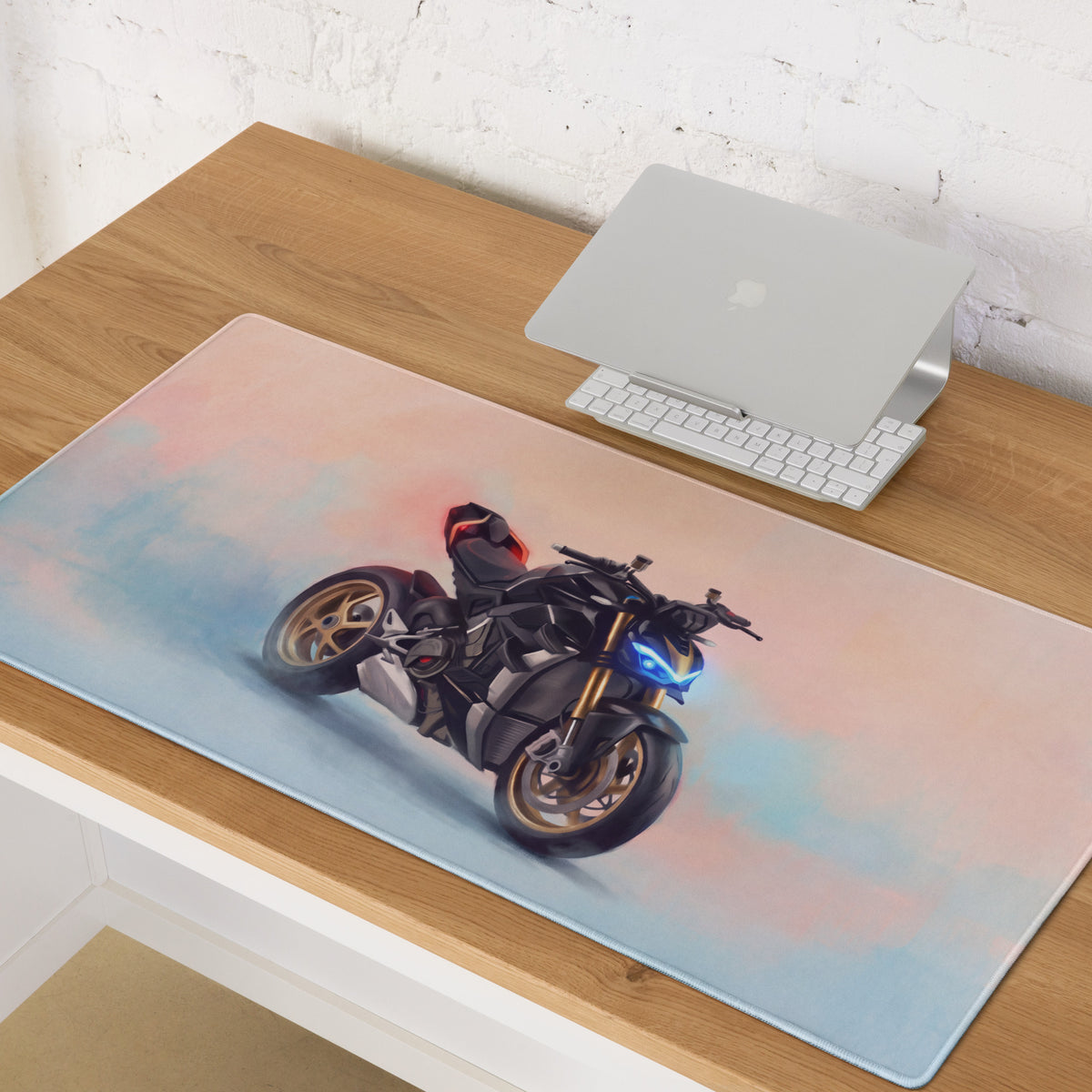 Ducati Streetfighter V4 Inspired Large Mouse Pad, Naked Superbike Desk Accessory, Non-Slip Rubber Base