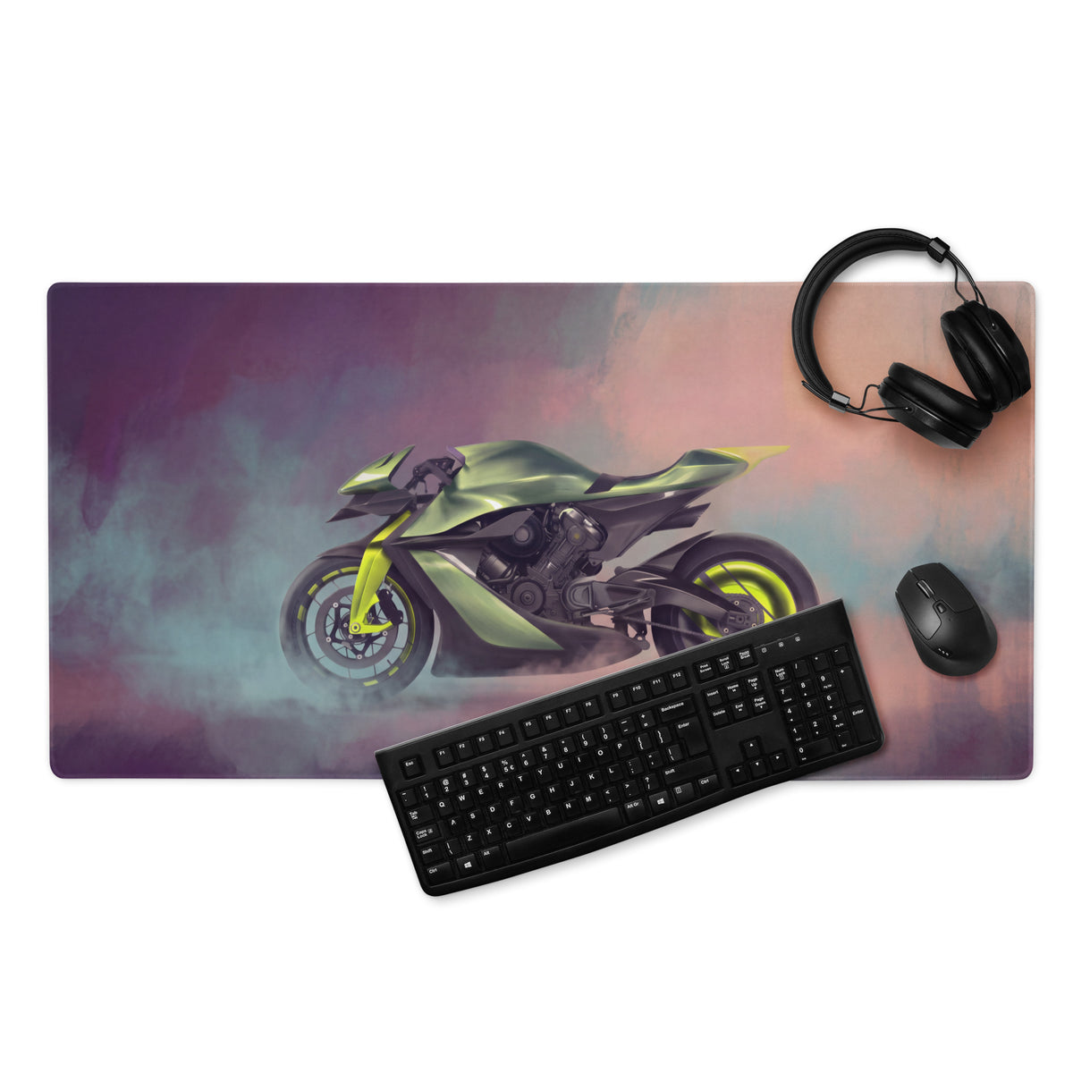 Aston Martin AMB 001 Inspired Extra Large Gaming Mouse Pad, Futuristic Electric Bike Desk Mat, Non-Slip Rubber Base