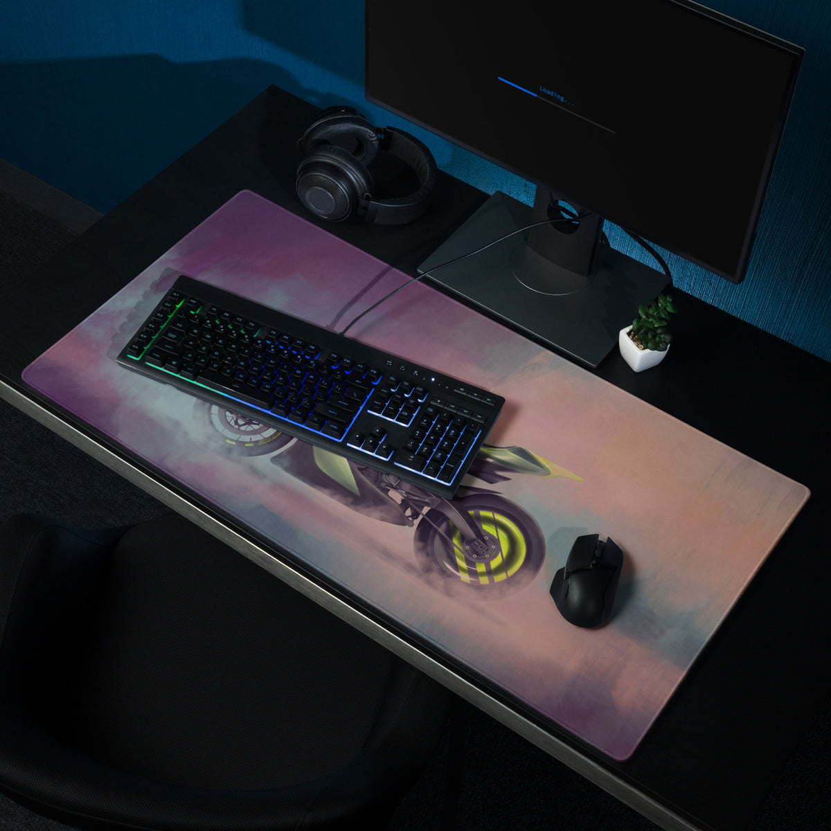 Aston Martin AMB 001 Inspired Extra Large Gaming Mouse Pad, Futuristic Electric Bike Desk Mat, Non-Slip Rubber Base