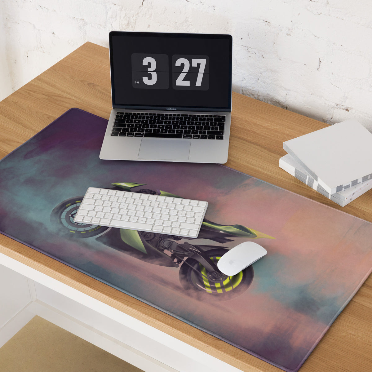 Aston Martin AMB 001 Inspired Extra Large Gaming Mouse Pad, Futuristic Electric Bike Desk Mat, Non-Slip Rubber Base