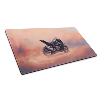 BMW S1000RR Inspired Extended Desk Mat, Racing Superbike Office Decor, Smooth Tracking Surface