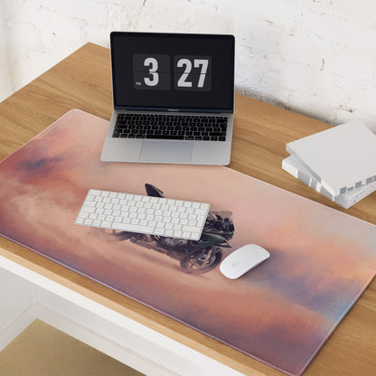 BMW S1000RR Inspired Extended Desk Mat, Racing Superbike Office Decor, Smooth Tracking Surface