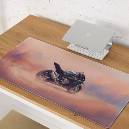 BMW S1000RR Inspired Extended Desk Mat, Racing Superbike Office Decor, Smooth Tracking Surface
