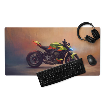 Ducati Streetfighter V4 Inspired Extra Large Gaming Mousepad, Naked Superbike Desk Mat, Non-Slip Surface