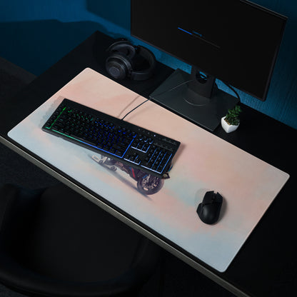 BMW M1000RR Inspired Extra Large Gaming Mousepad, Motorsport Office Setup, Waterproof Rubber Base