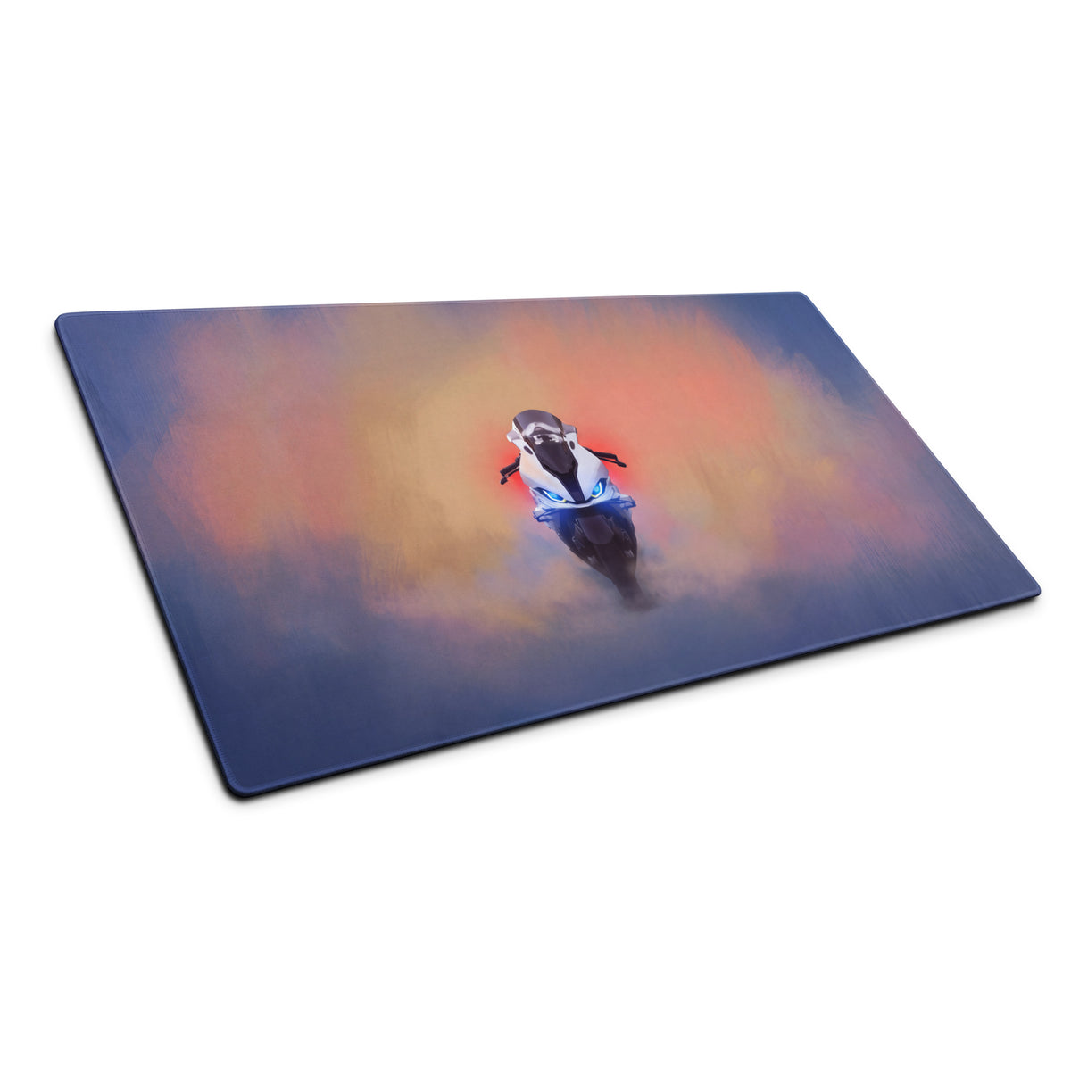 BMW S1000RR Inspired Extended Desk Pad, Racing Motorcycle Office Decor, Waterproof Surface