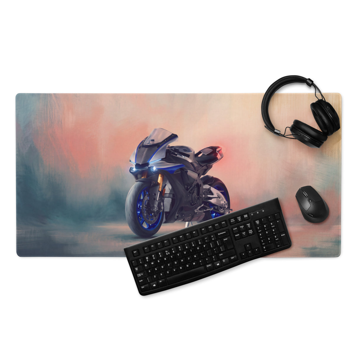 Yamaha R1M Track Edition Inspired Large Mouse Pad, Supersport Gamer Gift, Stitched Edges