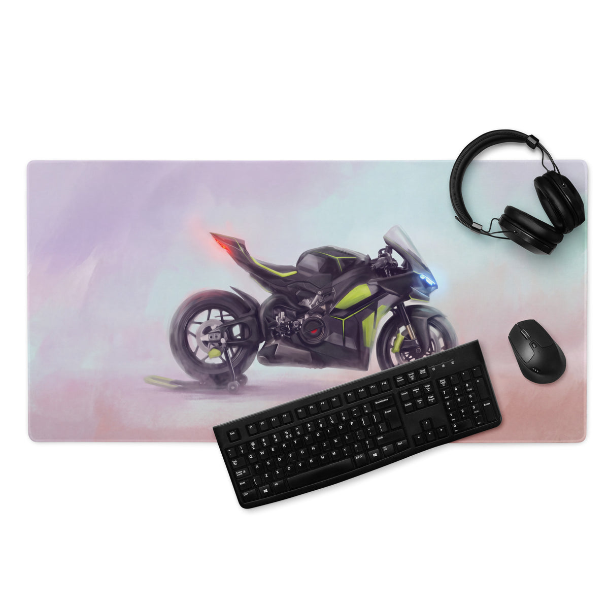 Ducati Panigale V4 Lamborghini Inspired Large Mouse Pad, Carbon Edition Gamer Gift, Waterproof Tracking Surface