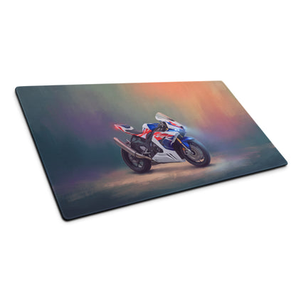 Honda CBR1000RR-R Inspired Extra Large Gaming Mousepad, Track Superbike Desk Mat, Non-Slip Rubber Base