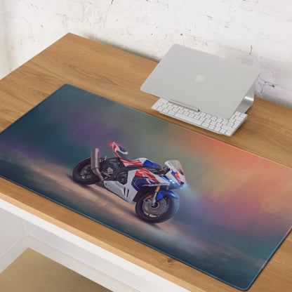 Honda CBR1000RR-R Inspired Extra Large Gaming Mousepad, Track Superbike Desk Mat, Non-Slip Rubber Base