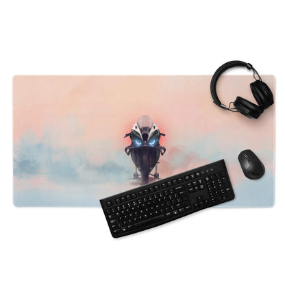BMW M1000RR Inspired Giant Desk Mat, Motorsport Office Setup, Precision Tracking Accessory
