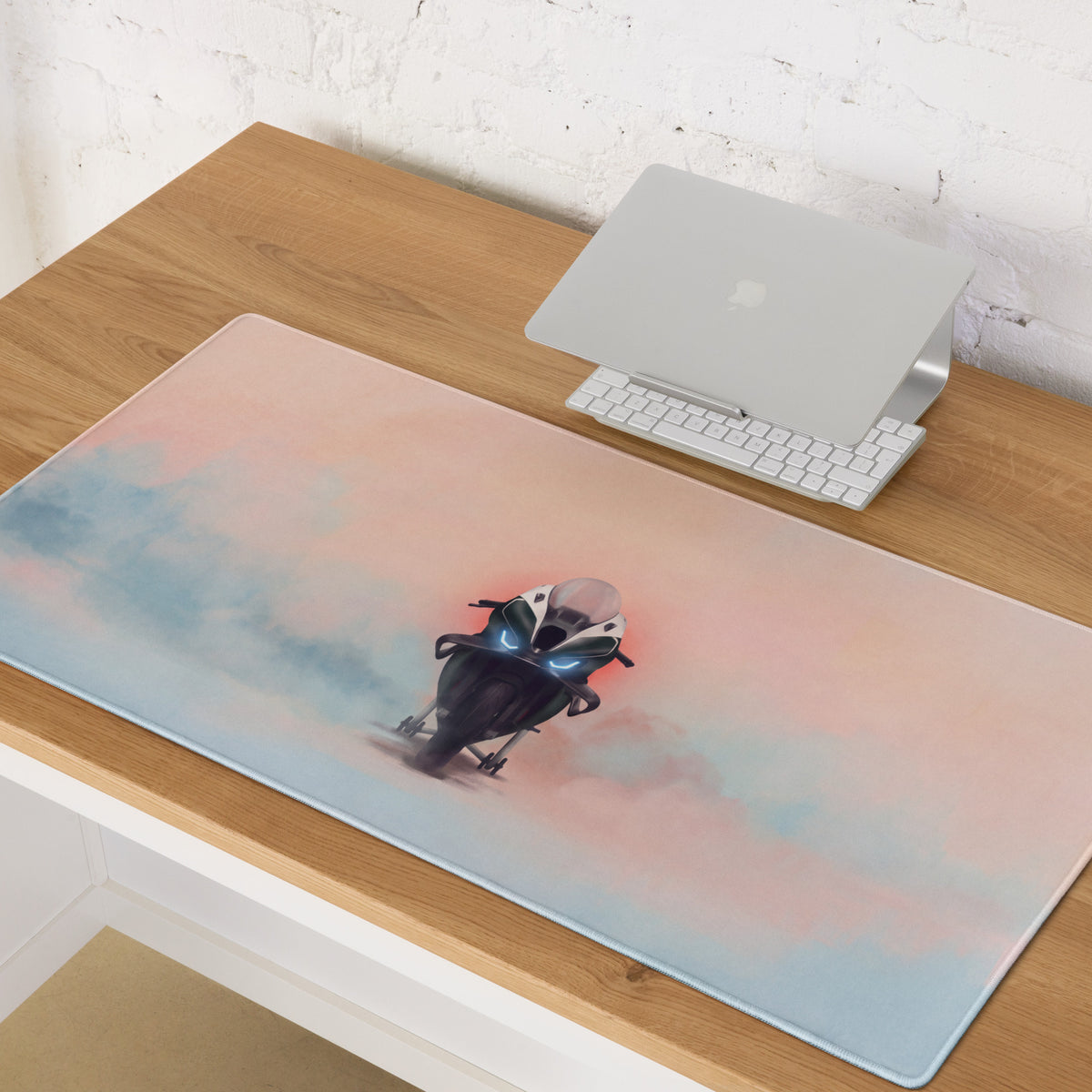 BMW M1000RR Inspired Giant Desk Mat, Motorsport Office Setup, Precision Tracking Accessory