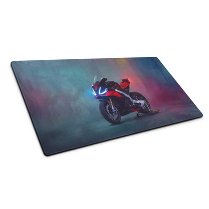 Aprilia RSV4 Factory Inspired Extended Racing Mouse Pad, Red and Black Superbike Gaming Desk Mat