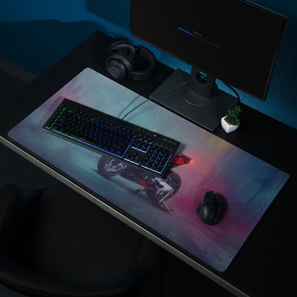 Aprilia RSV4 Factory Inspired Extended Racing Mouse Pad, Red and Black Superbike Gaming Desk Mat
