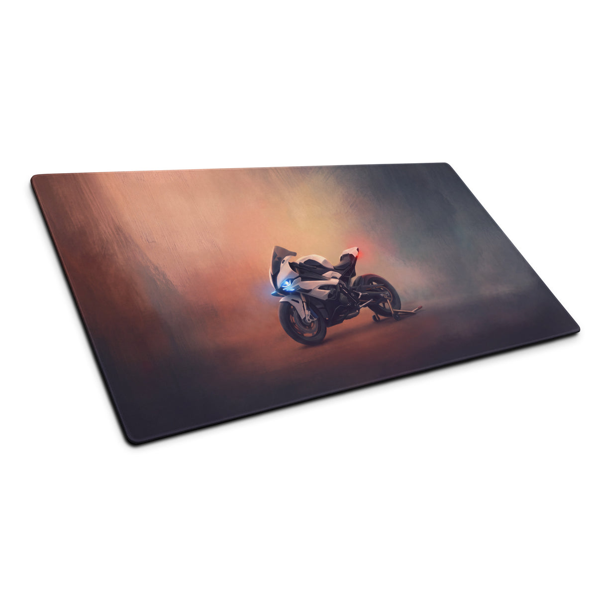 BMW S1000RR Inspired Extended Mouse Pad, White and Black Racing Desk Protector