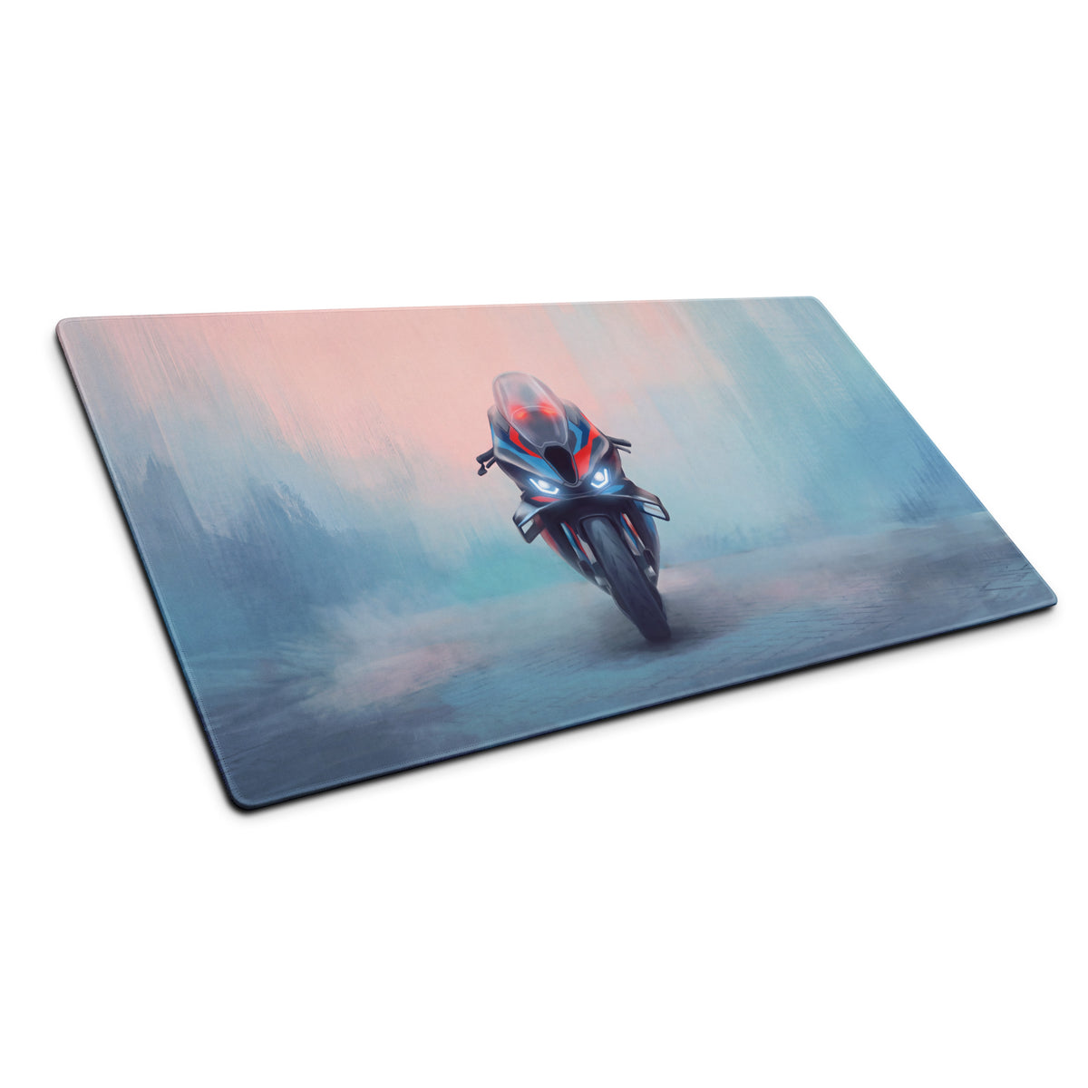 BMW M1000RR Inspired Extra Large Desk Pad, Motorsport Blue and Red Gamer Mousepad
