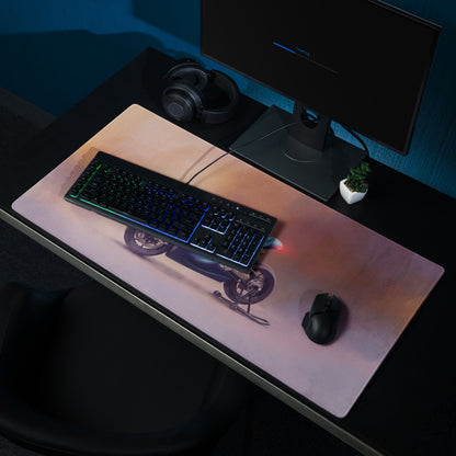 Bugatti Concept Bike Inspired Oversized Gaming Mouse Pad, Ocean Blue Sportbike Desk Protector