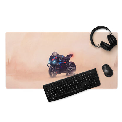 BMW M1000RR Inspired Carbon Edition Desk Mat, Dark Motorsport Gamer Mousepad