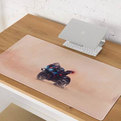 BMW M1000RR Inspired Carbon Edition Desk Mat, Dark Motorsport Gamer Mousepad