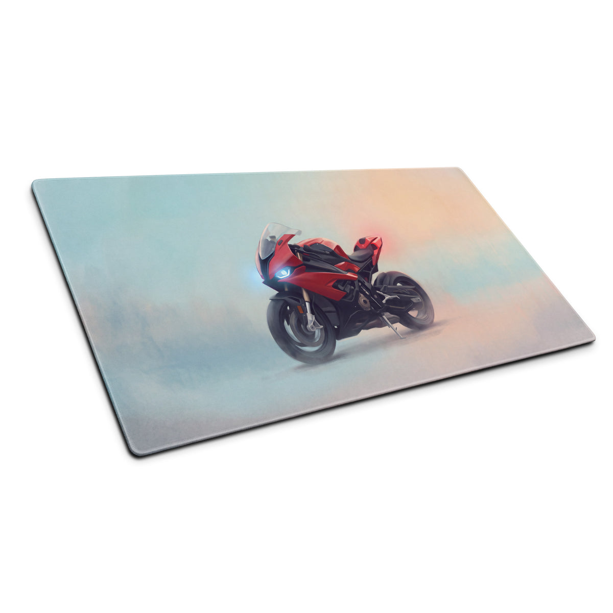 BMW S1000RR Inspired Large Gaming Desk Pad, Scarlet Superbike Keyboard Mat