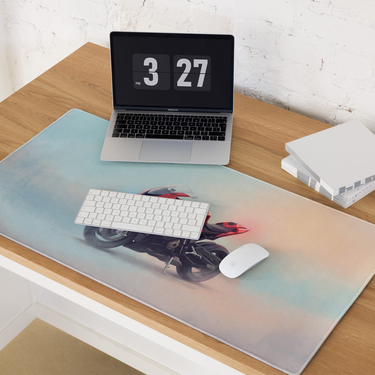 BMW S1000RR Inspired Large Gaming Desk Pad, Scarlet Superbike Keyboard Mat