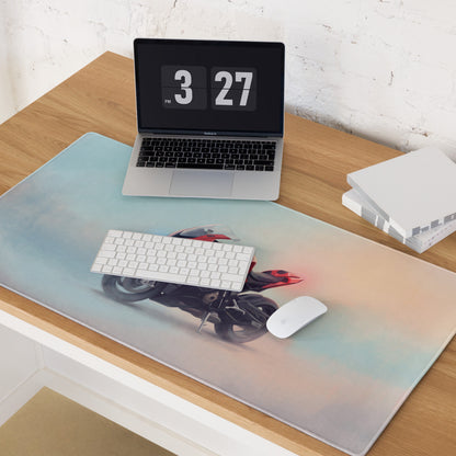 BMW S1000RR Inspired Large Gaming Desk Pad, Scarlet Superbike Keyboard Mat