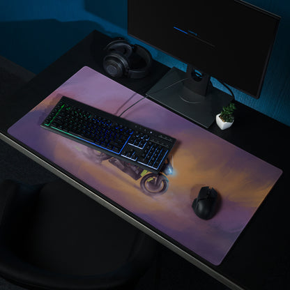 Ducati Panigale V4 Lamborghini Inspired Large Gaming Mousepad, Matte Black and Lime Trackside Desk Mat