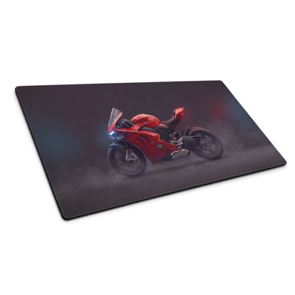 Ducati Panigale V4S Inspired Oversized Mouse Pad, Crimson Trackside Office Desk Protector