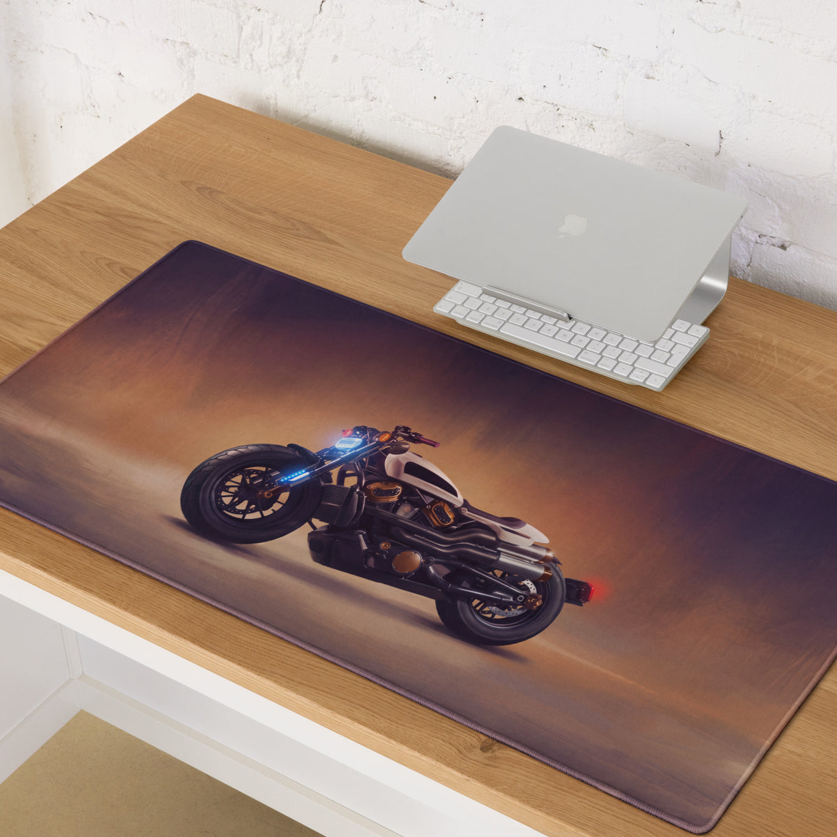 Sportster S Inspired Extended Desk Pad, Custom Cruiser Office Mouse Pad