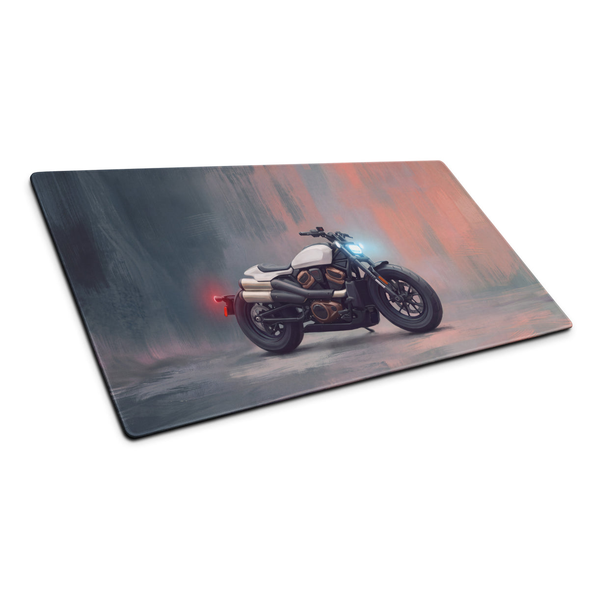 Sportster Inspired Oversized Gaming Desk Protector, American V-Twin Keyboard Mat