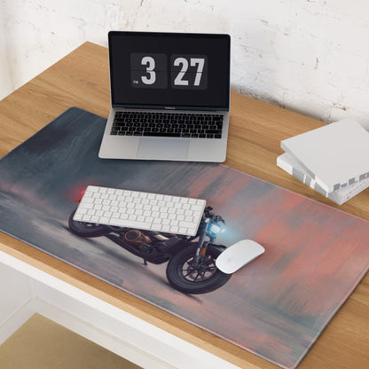 Sportster Inspired Oversized Gaming Desk Protector, American V-Twin Keyboard Mat