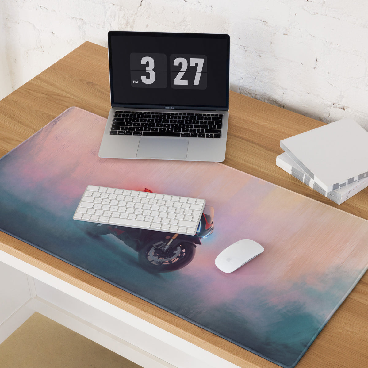 Aprilia RSV4 Inspired Extra Large Gaming Desk Mat, Red and Black Superbike Mouse Pad