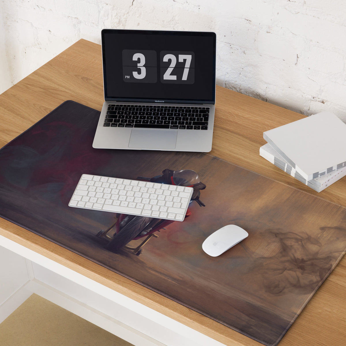 Aprilia RSV4 Factory Inspired Extended Mousepad, Crimson Racing Desk Protector