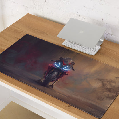Aprilia RSV4 Factory Inspired Extended Mousepad, Crimson Racing Desk Protector
