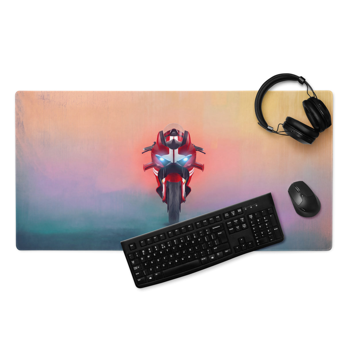 Ducati Panigale V4 Inspired Premium Gaming Desk Pad, Red Trackside Keyboard Mat