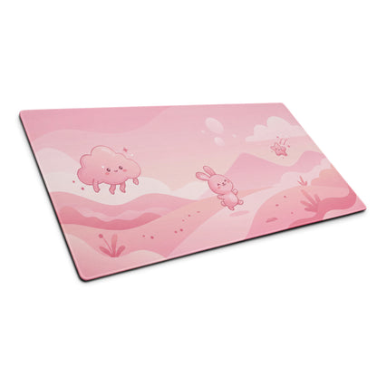 Pink Cute Gaming Mouse Pad With Cozy Clouds for Gamer Girls