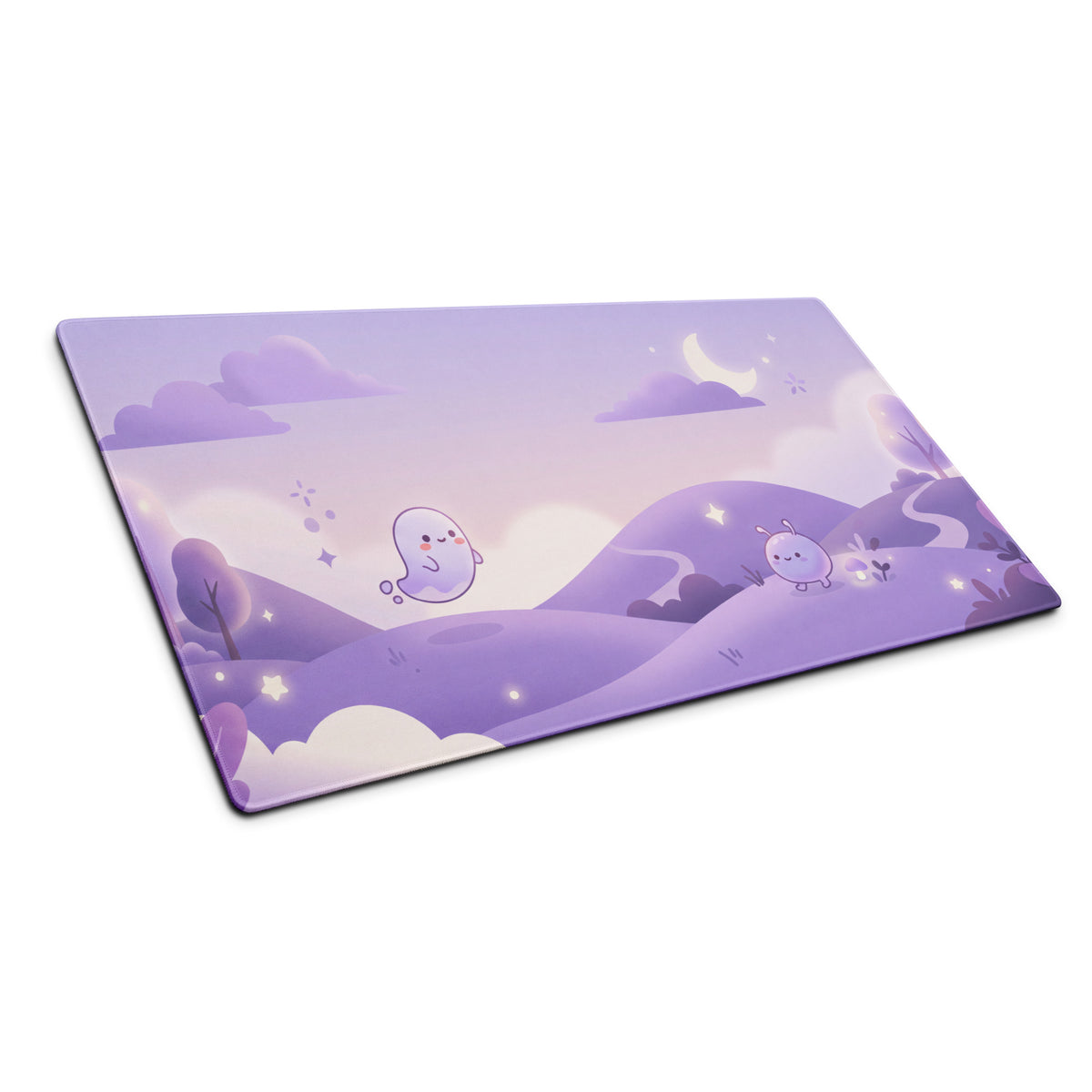 Lavender Galaxy Girl Gaming Mouse Pad Cute Theme