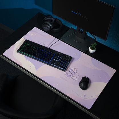 Cute Purple Galaxy Gaming Mouse Pad With Cute Stars