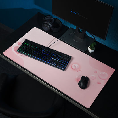 Pink Cute Galaxy Mouse Pad With Hearts And Stars