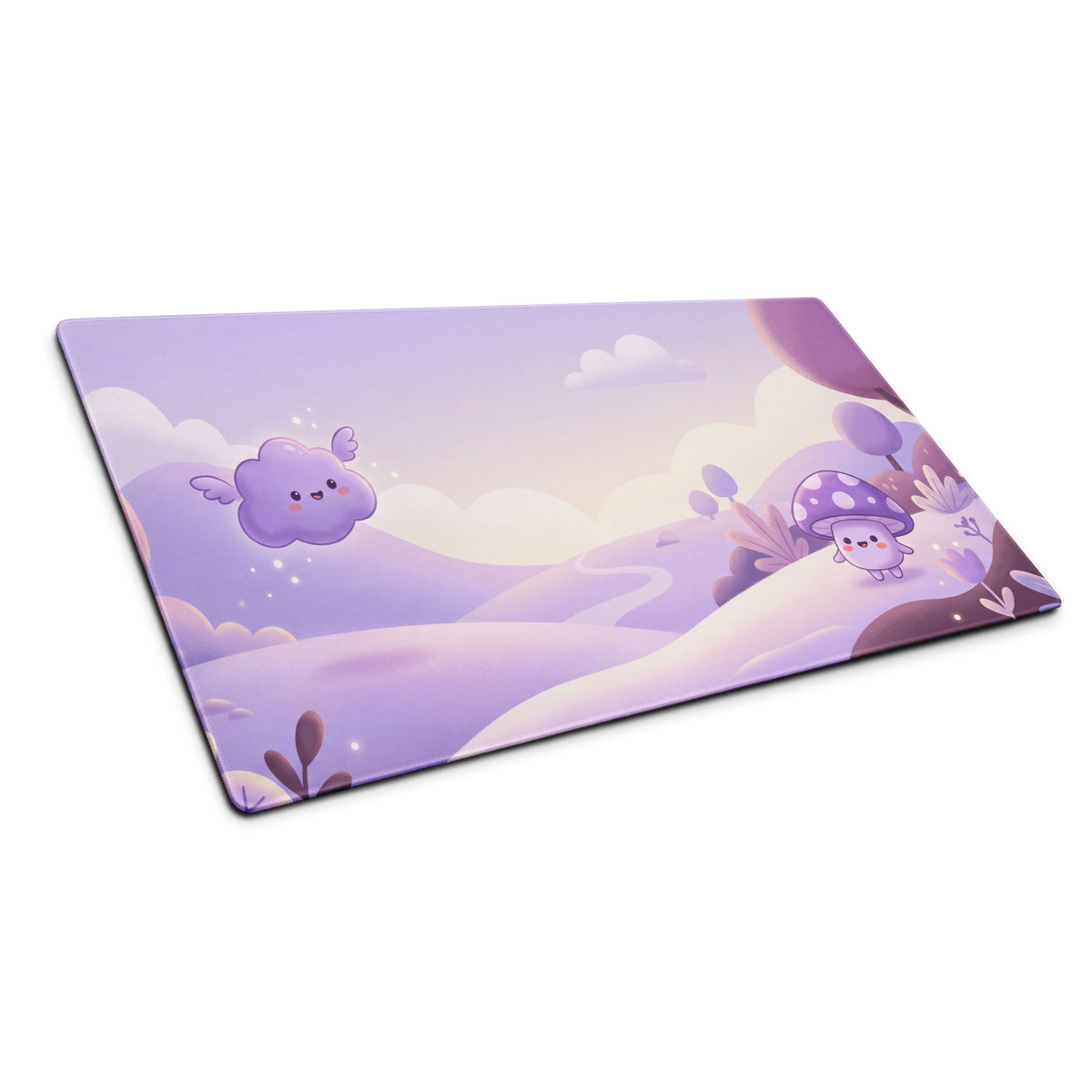 Cute Purple Cloud Galaxy Mouse Pad With Playful Design