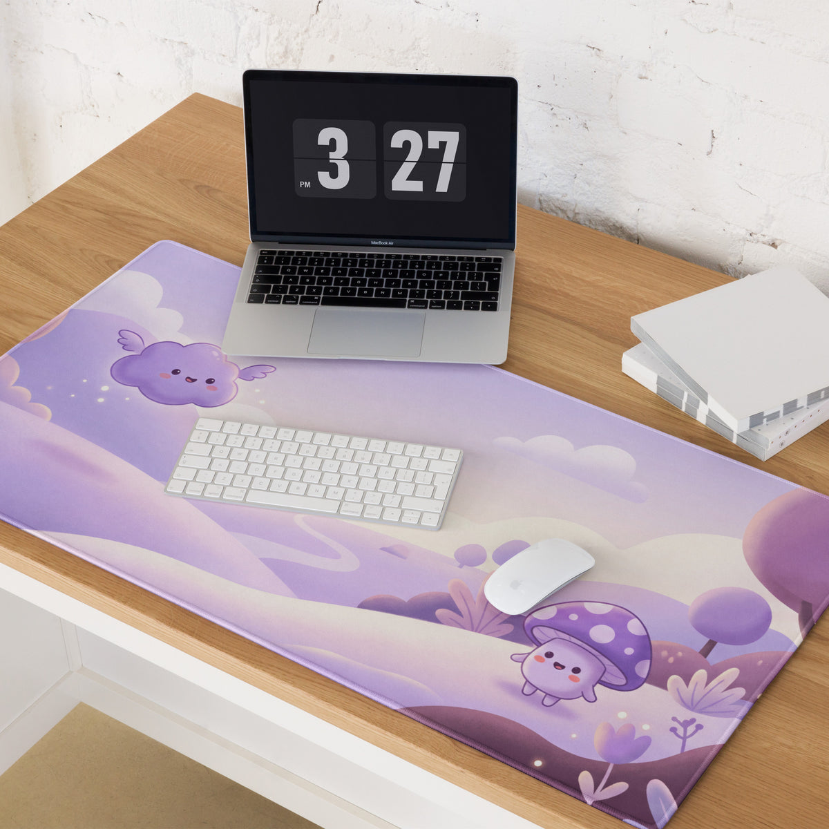 Cute Purple Cloud Galaxy Mouse Pad With Playful Design