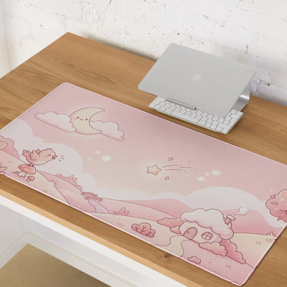 Pink Moon Galaxy Cute Gaming Mouse Pad
