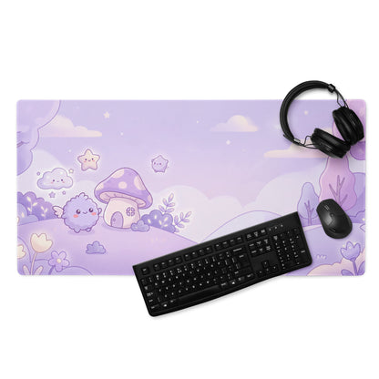 Cute Purple Galaxy Girly Gaming Mouse Pad