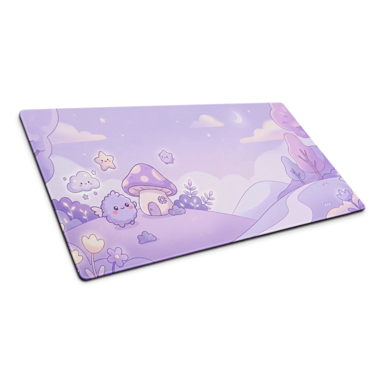 Cute Purple Galaxy Girly Gaming Mouse Pad