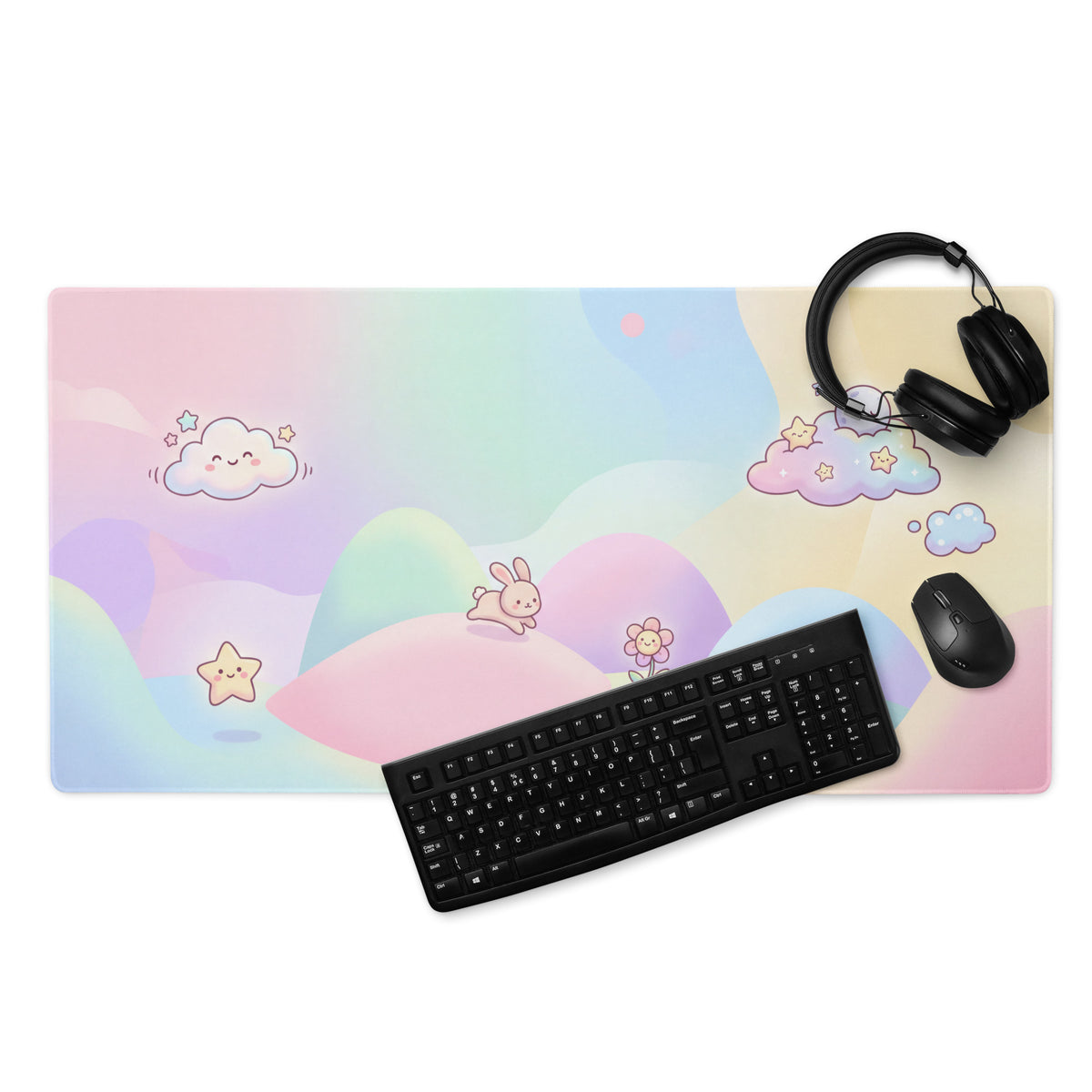 Pastel Cute Galaxy Gaming Mouse Pad