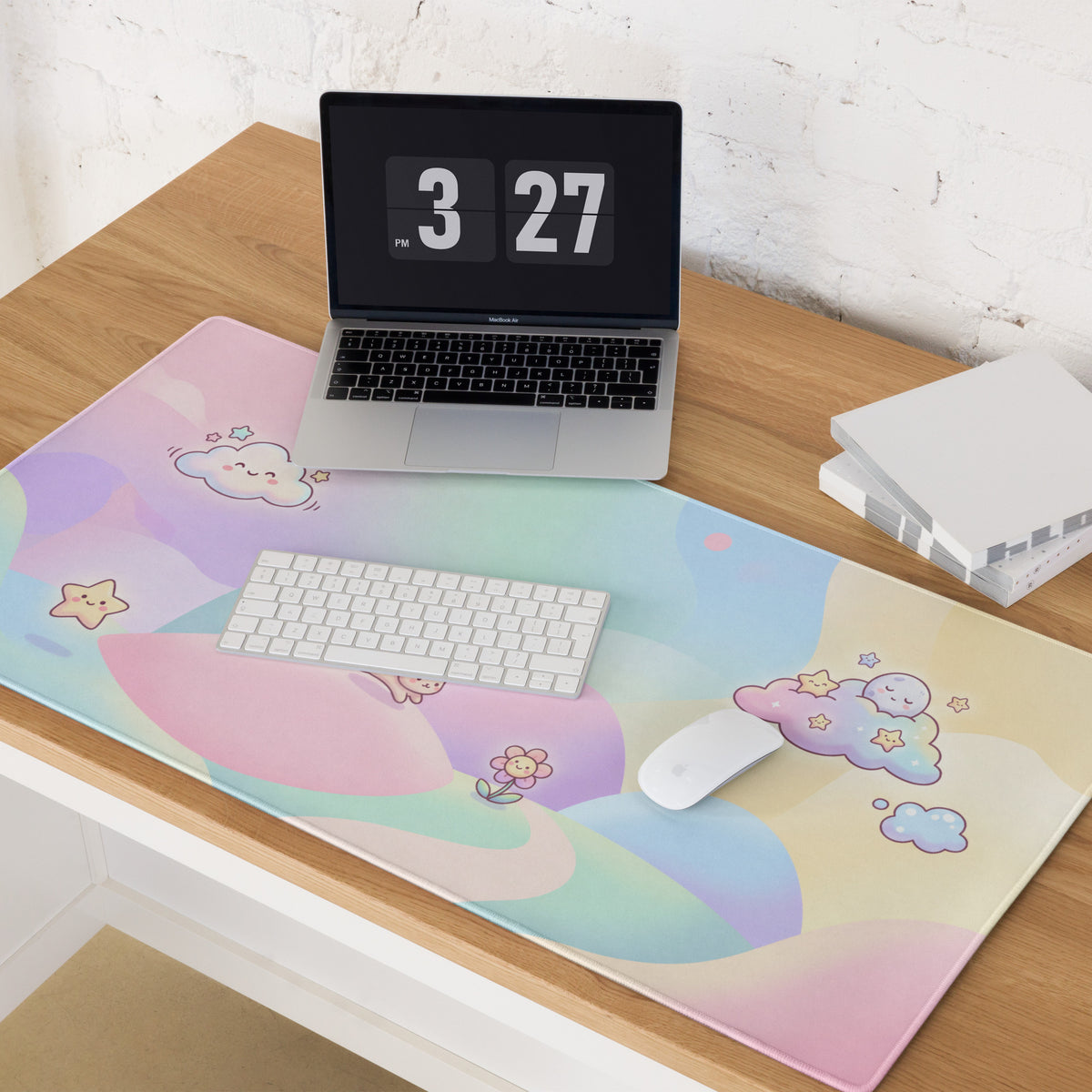 Pastel Cute Galaxy Gaming Mouse Pad