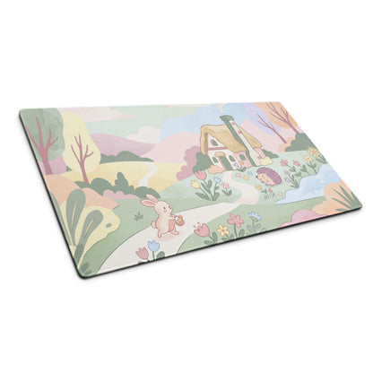Pastel Cute Garden Mouse Pad With Soft Edges