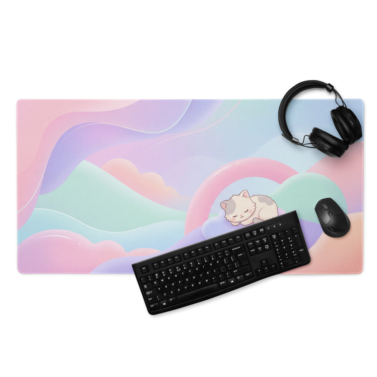 Pastel Rainbow Cute Gaming Mouse Pad