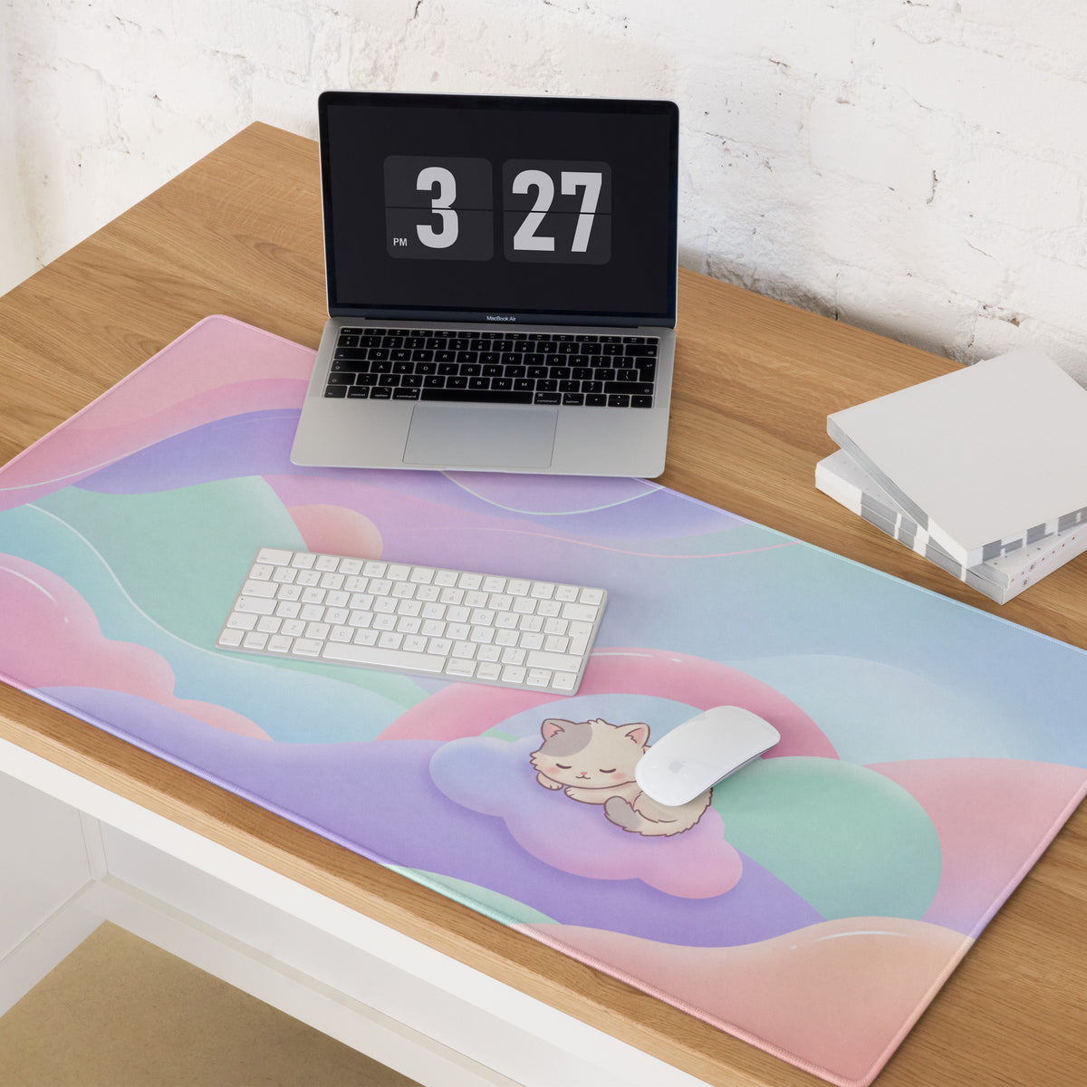 Pastel Rainbow Cute Gaming Mouse Pad