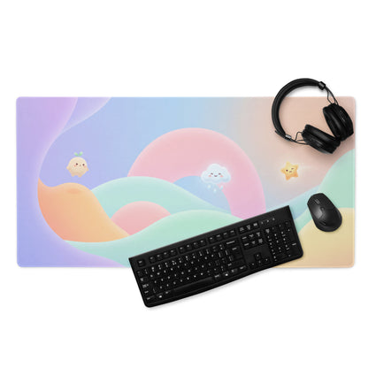 Pastel Rainbow Cute Mouse Pad Girly Design